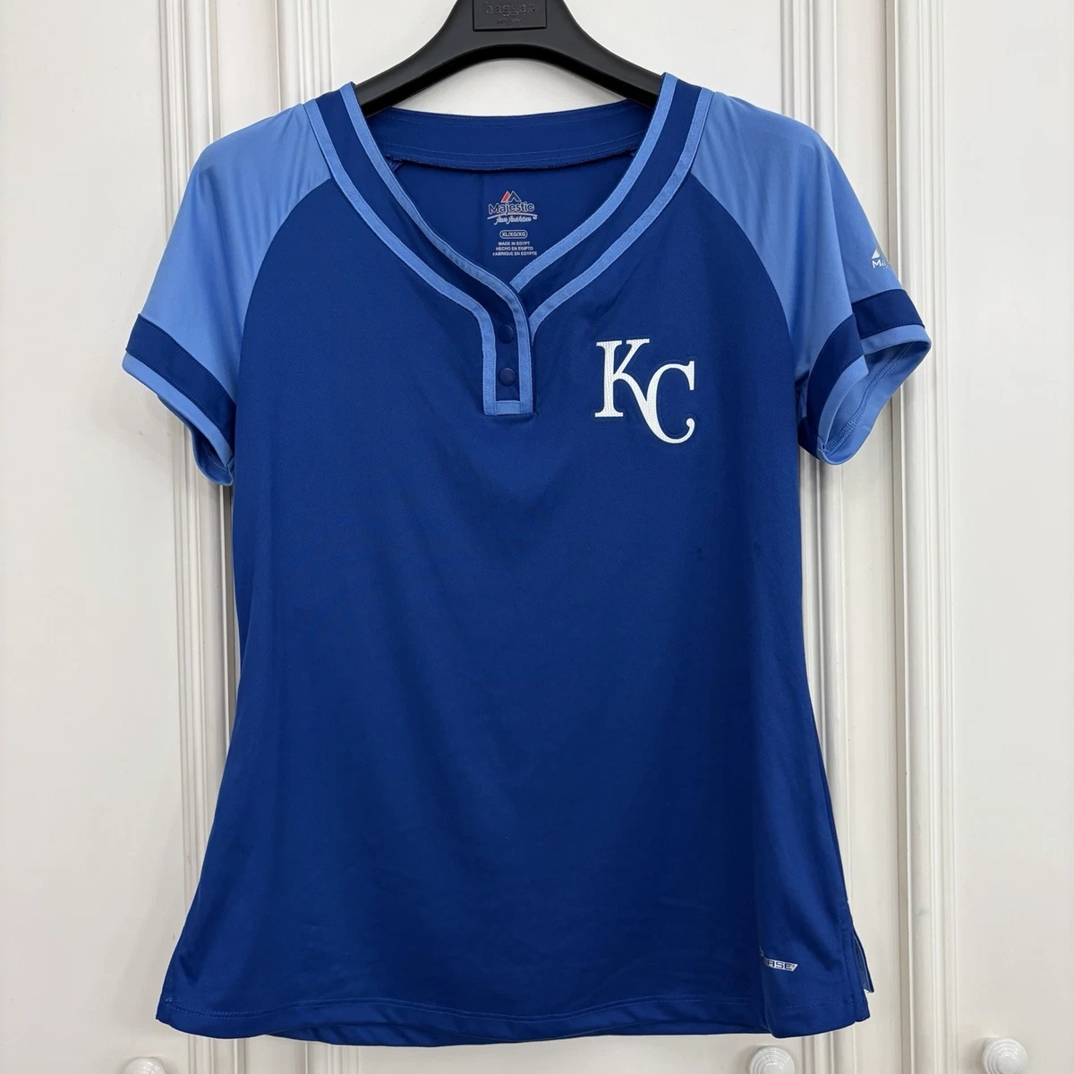 Maillot De Baseball Majestic Kansas City Royals - Blanc, Manches Courtes, Taille XL