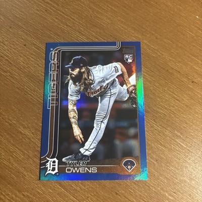 2025 Topps Update RC Tyler Owens Tigers Blue Foil /150