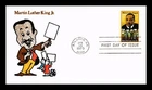 US COVER MARTIN LUTHER KING JR BLACK HERITAGE FDC ELLIS ANIMATED HAND COLORED