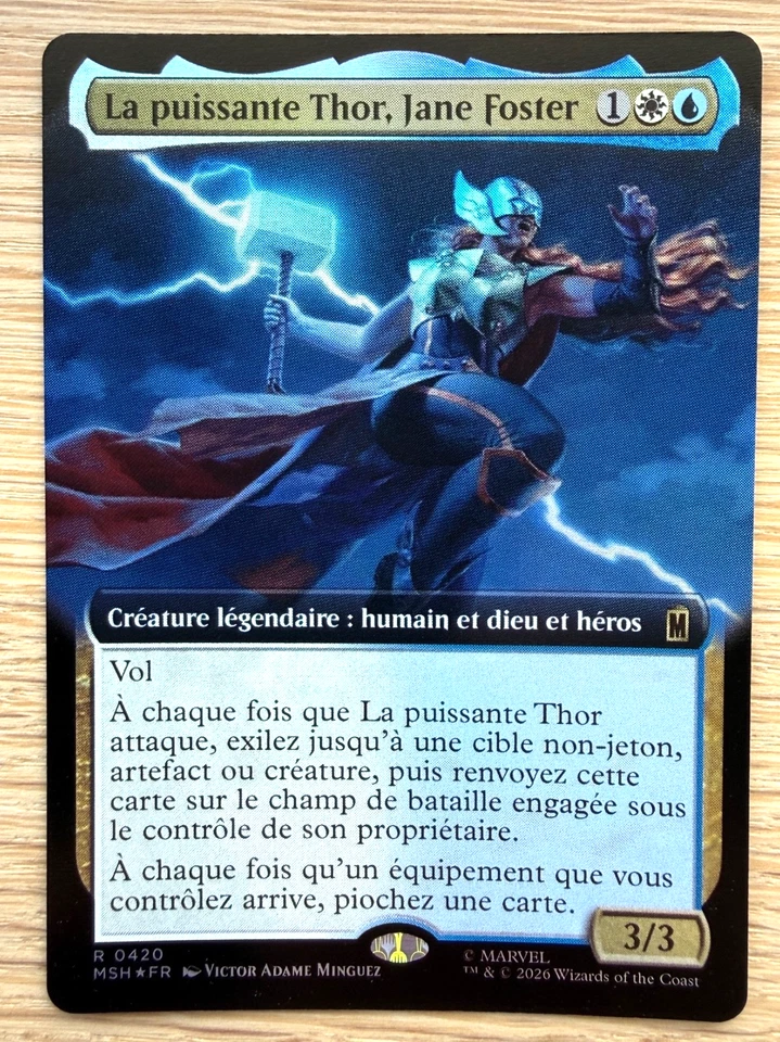 CARTE MAGIC - SUPER HEROES  /Marvel - La puissante Thor, ... - R0420/FOIL - FR - Photo 1/1