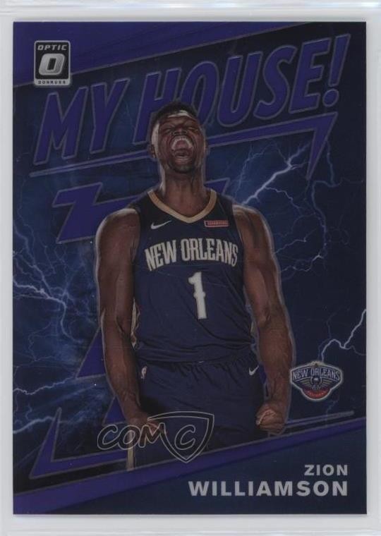 2019 Panini Donruss Optic My House Purple Prizm Zion Williamson Rookie RC 19b4