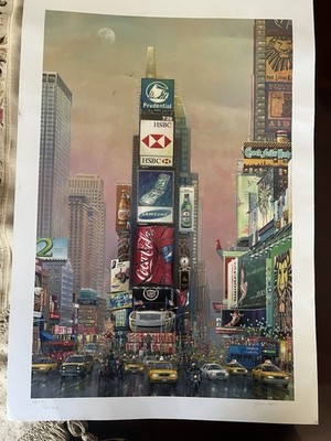 Alexander Chen  Times Square  2006 Seriolithograph w/ COA   Signed & Numbered