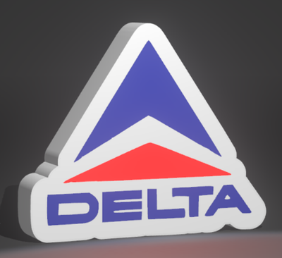 #ad Lighted Delta Airlines Sign – USB Powered – Vintage Style Aviation Collectible $23.99