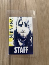 Nirvana &ldquo;STAFF&rdquo; Backstage Pass &ndash; Reproduction (Otto / IMC) &ndash; Kurt Cobain Image