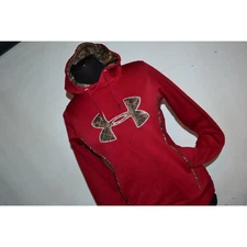 29711 Under Armour Hoodie Pullover Pink Green Camouflage Size Small Womens
