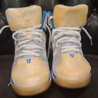 adidas Z Men s High Top Lace Up Basketball Sneaker Mesh White/Blue/Gray Sz 14 L