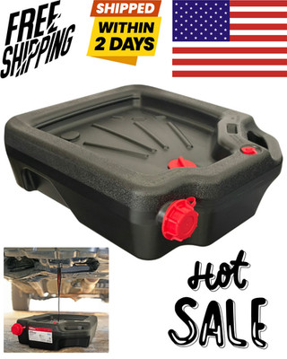 16 Quart Oil Drain Pan Leak-Proof Large Capacity Oil Change Container for Cars