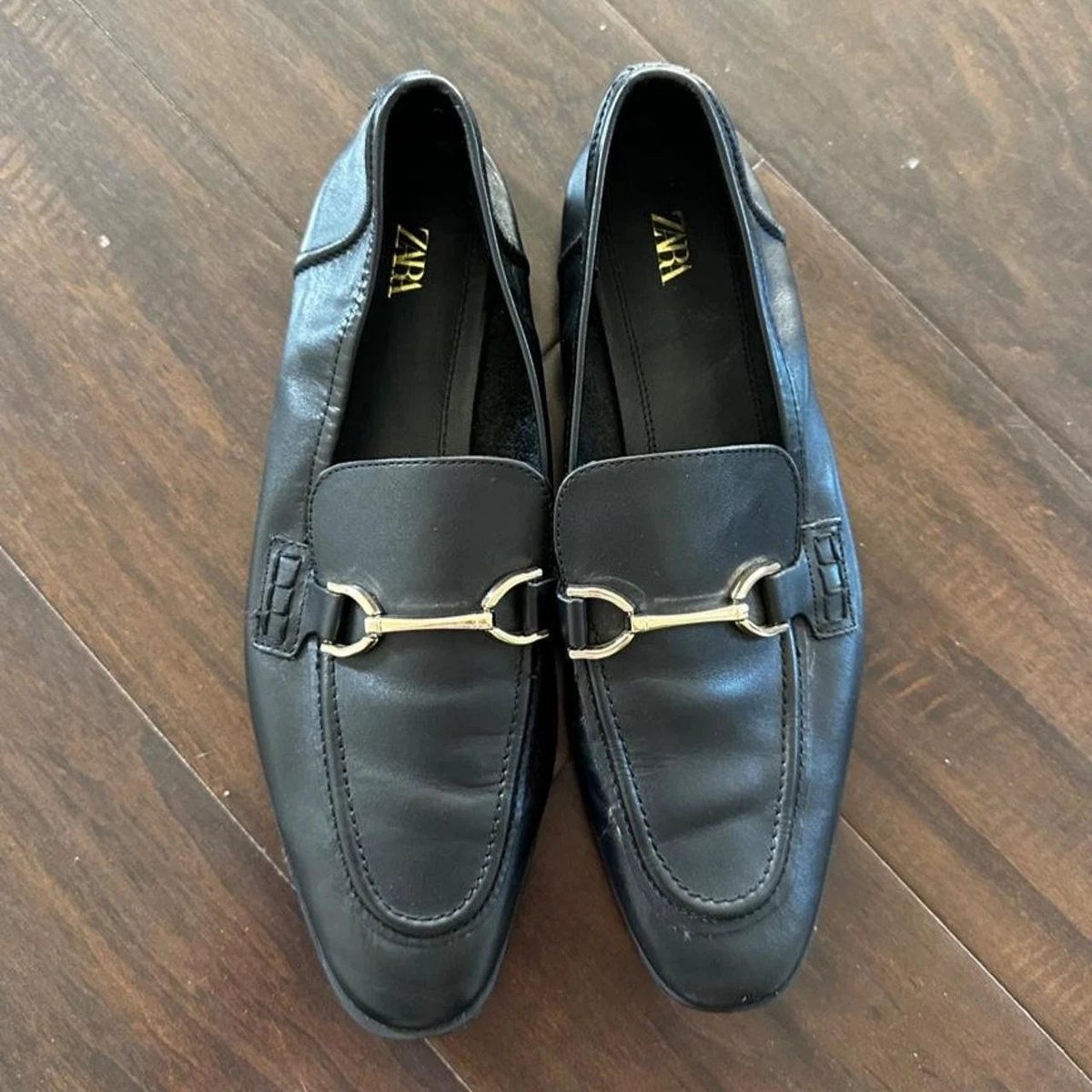 Zara, Navy suede Slip-On Loafer with Cream Sole, Size 42 LEATHER DECK SHOES - Navy Blue | ZARA United States main image 2