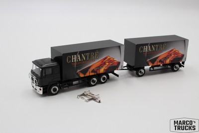Herpa MAN F2000 curtain-sided truck and trailer ''Chantre Weinbrand'' 1:87 /HU2386