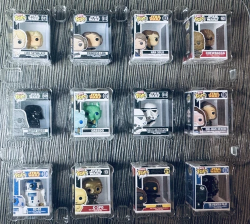 FUNKO BITTY POP LOT  12 STAR WARS R2D2, C3PO, LEIA, CHEWY, JAWA, LUKE , DARTH