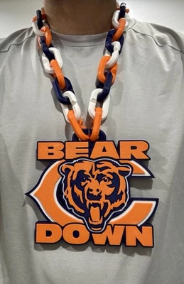 🔥Chicago Bears-HYPE FAN CHAIN/PENDANT- 3D printed (FAST FREE SHIPPING) - Image 1 of 4