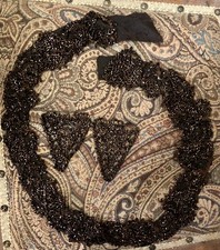 VTG Glass-Beaded Braid From A Vintage Crepe Dress + Triangular Embellishments