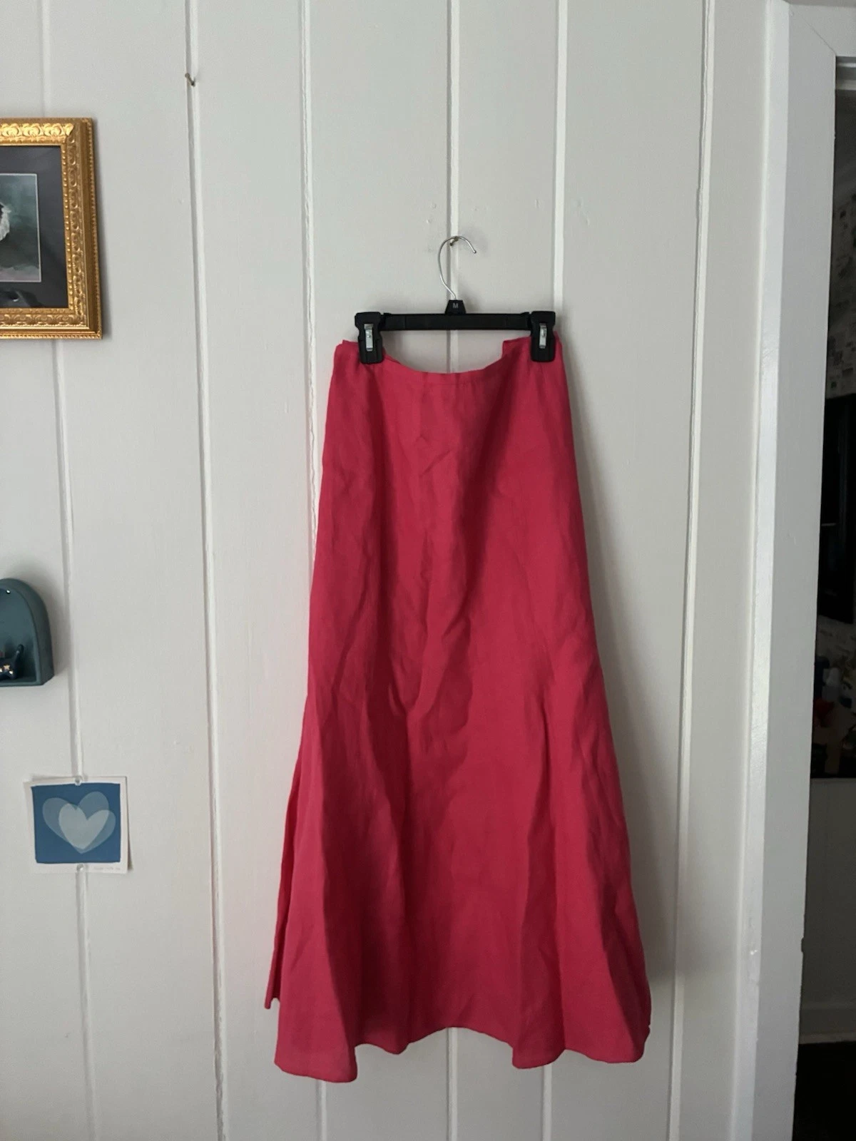 NWT Talbots Irish Linen Pink Maxi Skirt Size 18, Retails $108