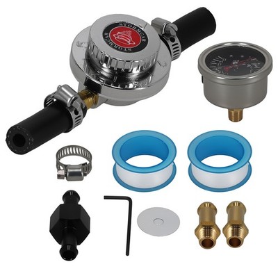 Adjustable 1-5 psi Fuel Pressure Regulator Carburetor Pressure Gauge Kit