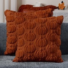 Fall Pillow Covers 18x18 Set of 2 Fall Decorations 18" x 18" Pack of 1 Rust
