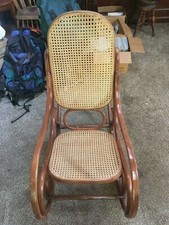 Thonet Vintage Art Deco Bentwood Cane Rocking Chair