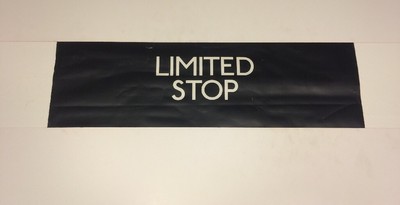Southend 70's Vintage Destination Bus Blind 29'' - Limited Stop