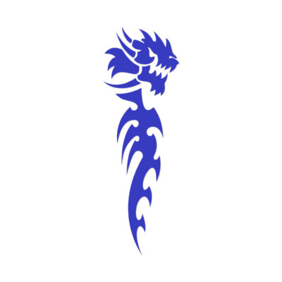 Dragon Tribal Art - Vinyl Decal Sticker - Multiple Color & Sizes - ebn1095