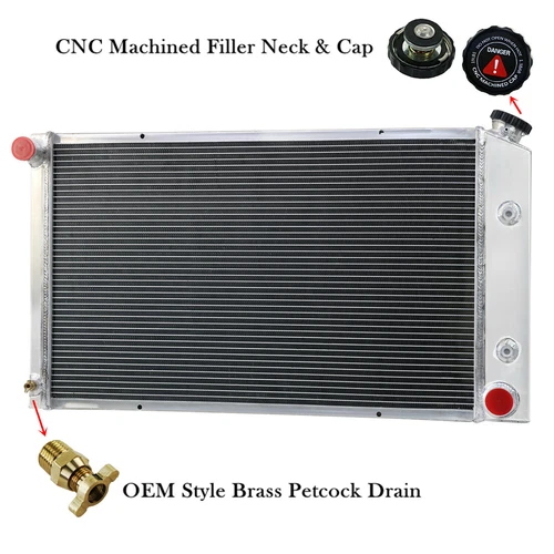 Radiador de 4 núcleos apto para Pontiac Firebird Trans Am Esprit/Fórmula V8 3,8 L 5,7 L 70-81 - Imagen 2 de 8