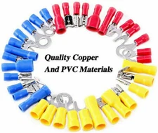 Insulated Electrical Wire Splice Terminal Spade Crimp Ring Connectors Kit 280pcs