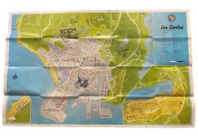 Steven Ogg +2 Cast Signed 18.25x28.75 GTA V Los Santos Insert Poster JSA COA