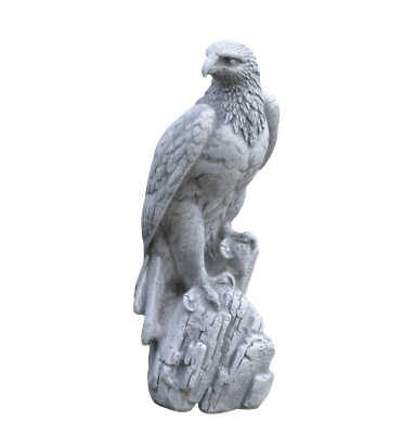Steinadler Statue Aus Steinguss – 55 Cm Hoch, 25 Kg, Frostsicher, Grau Patiniert, Für Garten & Außenbereich