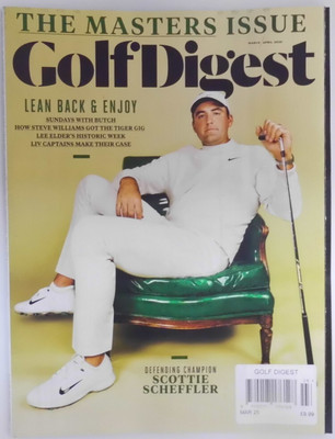 Golf Digest Magazin März 2025 The Masters Issue. Champion Scottie Scheffler