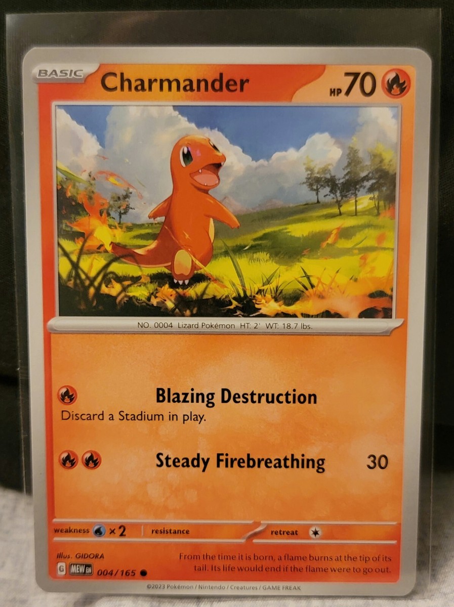 Pokemon TCG Card Charmander 004/165 Scarlet & Violet 151 Common NM