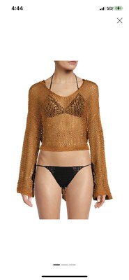 Cult Gaia Knit Crochet Coverup Top