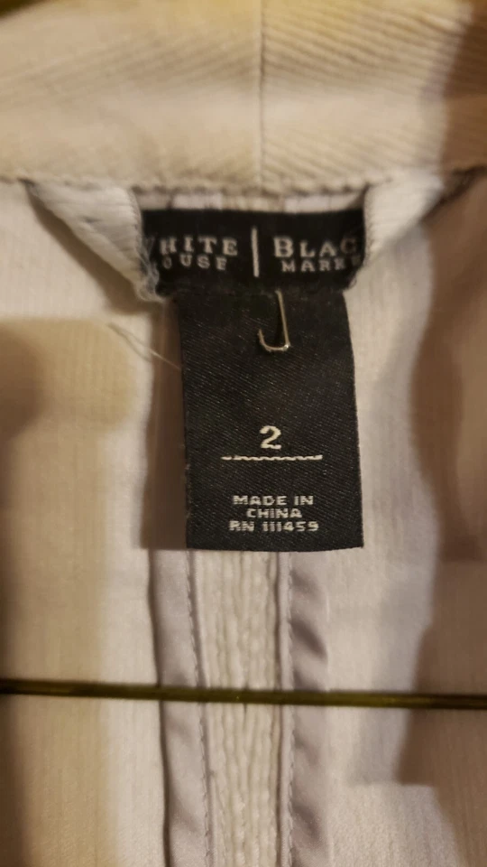 White House Black Market Fitted Corduroy Jacket Sz 2 - Image 3 of 4