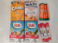 Sugar Free Drink Mix Lot Dole Crush Welch's Orange Strawberry Pineapple Peach