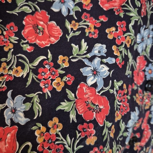 St Michael Skirt Floral Print A Line Button Front Marks Spencer 18 Vintage 1980s - Picture 3 of 10