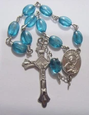 vintage catholic Saint Pergerine Chaplet decade religious rosary 53471