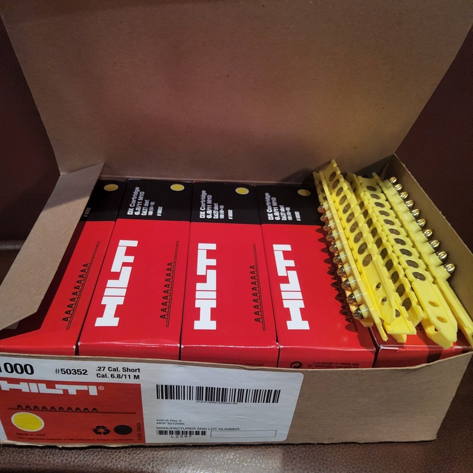 HILTI Yellow Shots .27 cal 50352 10 strips 100 shots CLEANTEC