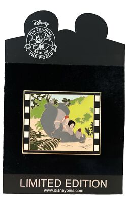 JUMBO Disney Shopping Jungle Book Film Frame Baloo & Mowgli RARE 2010 Pin LE 300