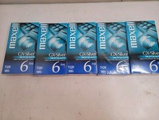 Maxell GX-Silver High Quality VHS Recordable Tapes 6-Hour T-120 Lot of 5 Sealed