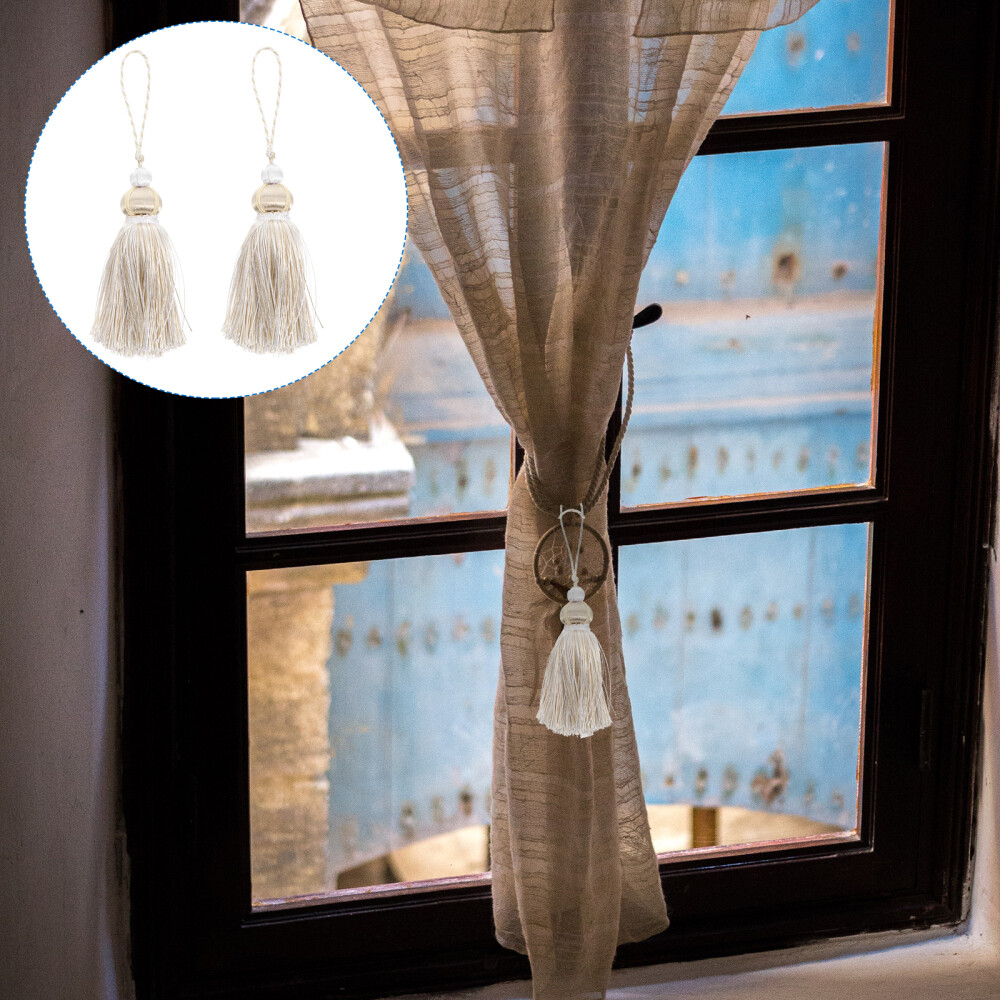 2pcs Tassel Tiebacks Curtains Tassels Holdbacks Rope Curtain Tiebacks