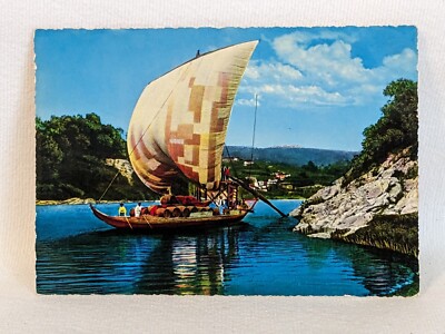 Postcard Portugal Old Typical Boat for Port Wine Transport Porto Portugal A8