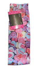 Valentine Candy Conversation Heart Girls Knee-High Socks size 6-8 1/2 Polyester
