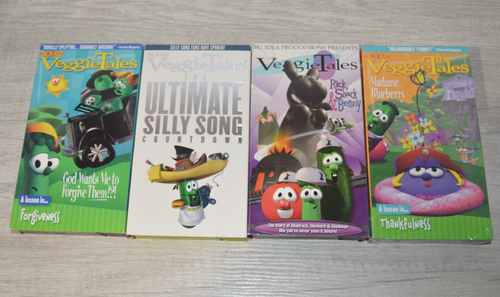 Veggietales VHS Lot Silly Songs Larryboy Kids Movies VG