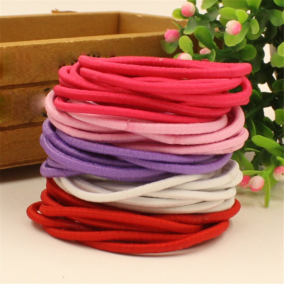 10Pcs Rubber Bands Thin Elastic Hair Holder Ponytail Hair Holder Hair