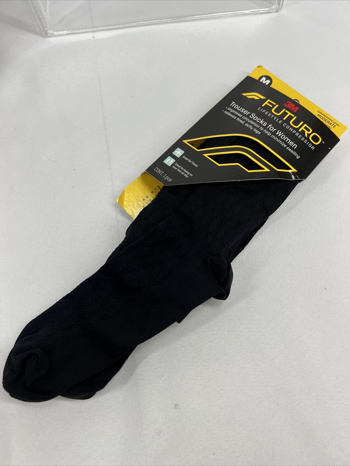 3M Futuro Mild Compression Trouser Socks for Woman Medium Black 1 Pair