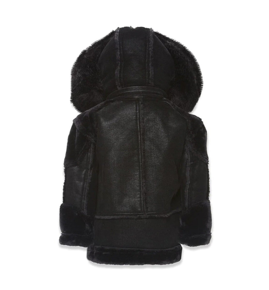 JORDAN CRAIG BOYS MOTO SHEARLING JACKET BLACK TRIPLE FUR KIDS SIZES BABY  2T-16