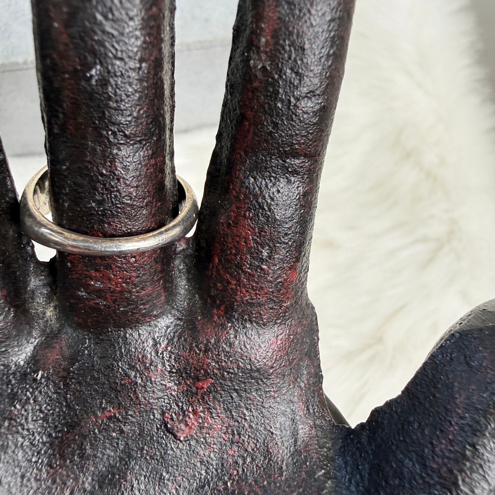 Sterling Silver M Initial Statement Ring 7.25 - image 6