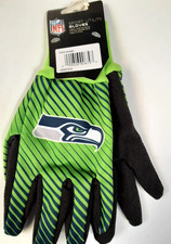 Seattle Seahawks Gloves Sport Utility Stripe Official Logo Win-Craft Adult OSFM