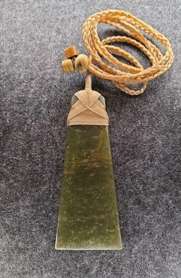 Toki, Adze, Maori, Hawaiian, Polynesian Pendant. Inanga Jade