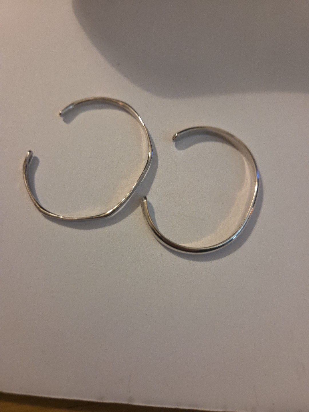 Two Sterling Silver Handcrafted Cuff Bracelets!! … - image 1
