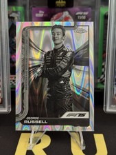 2025 Topps Chrome F1 George Russell B&W Raywave Refractor Portrait #7
