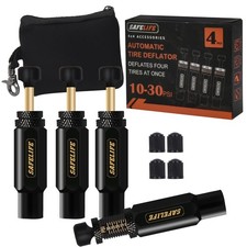4 PCS Automatic Tire Deflator Kit, 10-30 PSI Adjustable, Offroad 4x4, Air Down