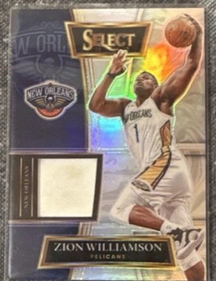 2021-22 Panini Select Selective Swatches Zion Williamson Silver Prizm SS-ZWL